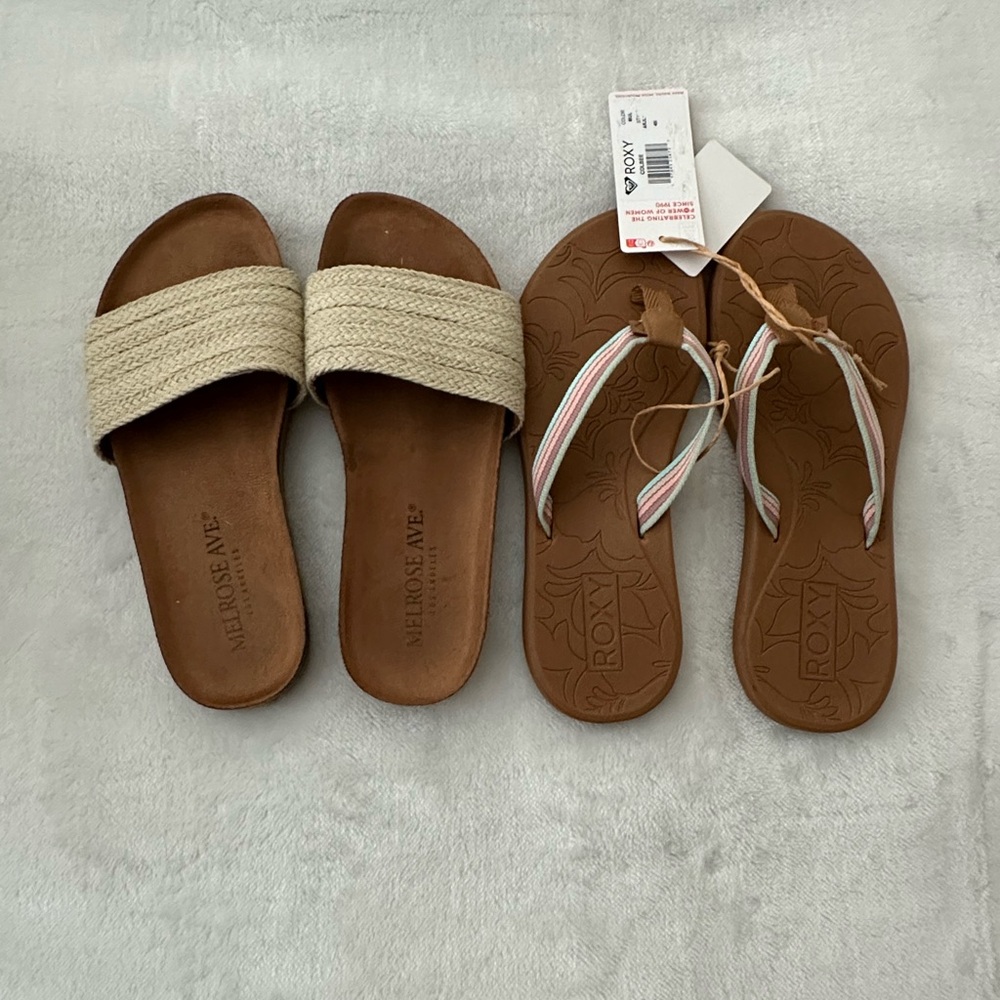 Sandals LOT Roxy Flipflops NWT 6.5